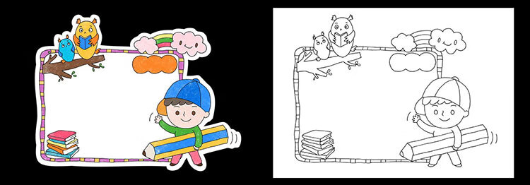 读书卡手抄报小学生阅读记录手绘模板手工创意儿童好书卡a4 竖版a版12