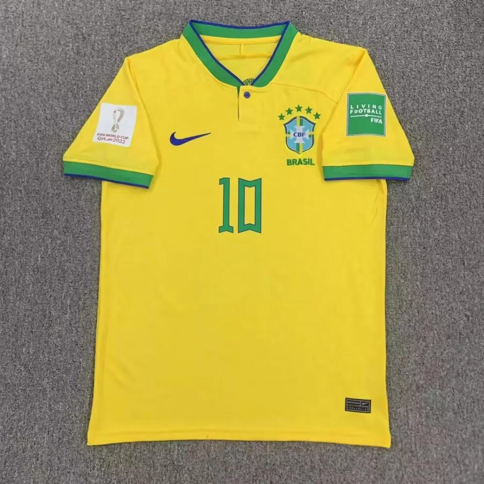 rdrt2022巴西国家队球衣套装10号内马尔22号马丁内利足球服成人儿童可