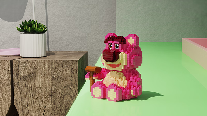 乐高(lego)少女心草莓熊积木女生系列拼装diy微颗粒成年儿童礼物 网红