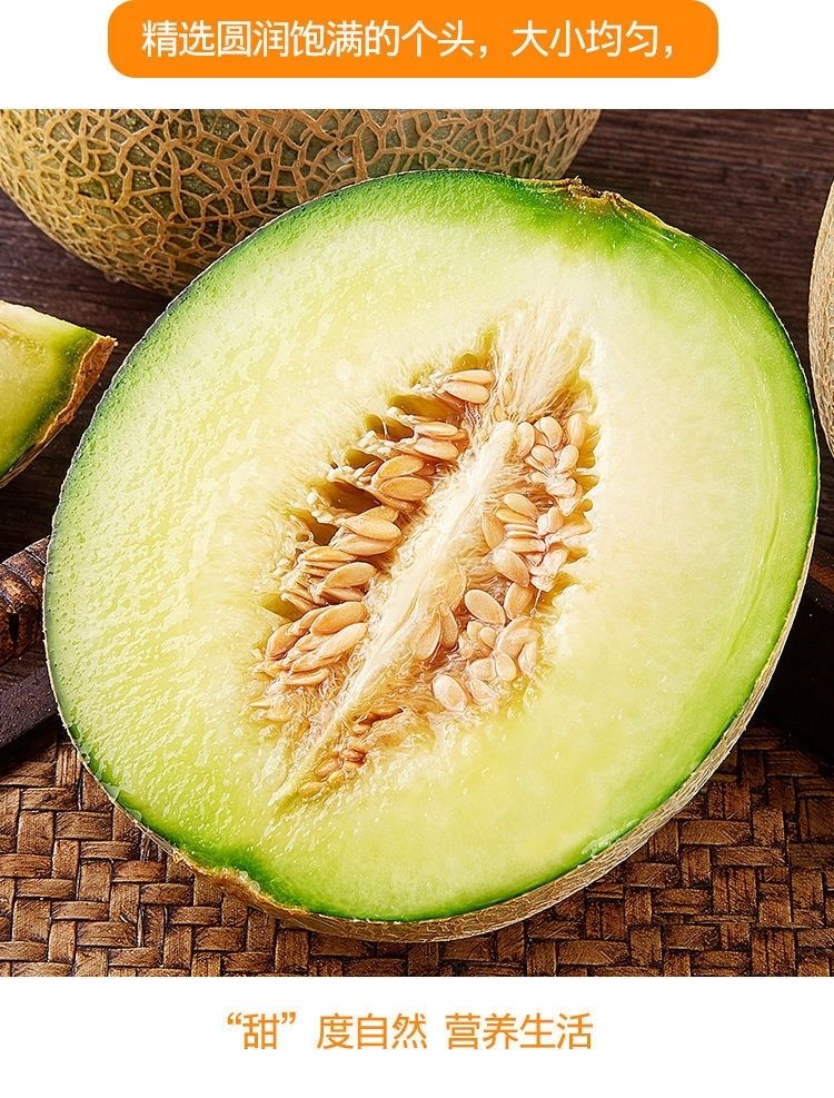 巴楚留香瓜极限挑战哈密瓜水果新鲜新疆网纹蜜瓜非玫珑现摘臻选绿瓤留