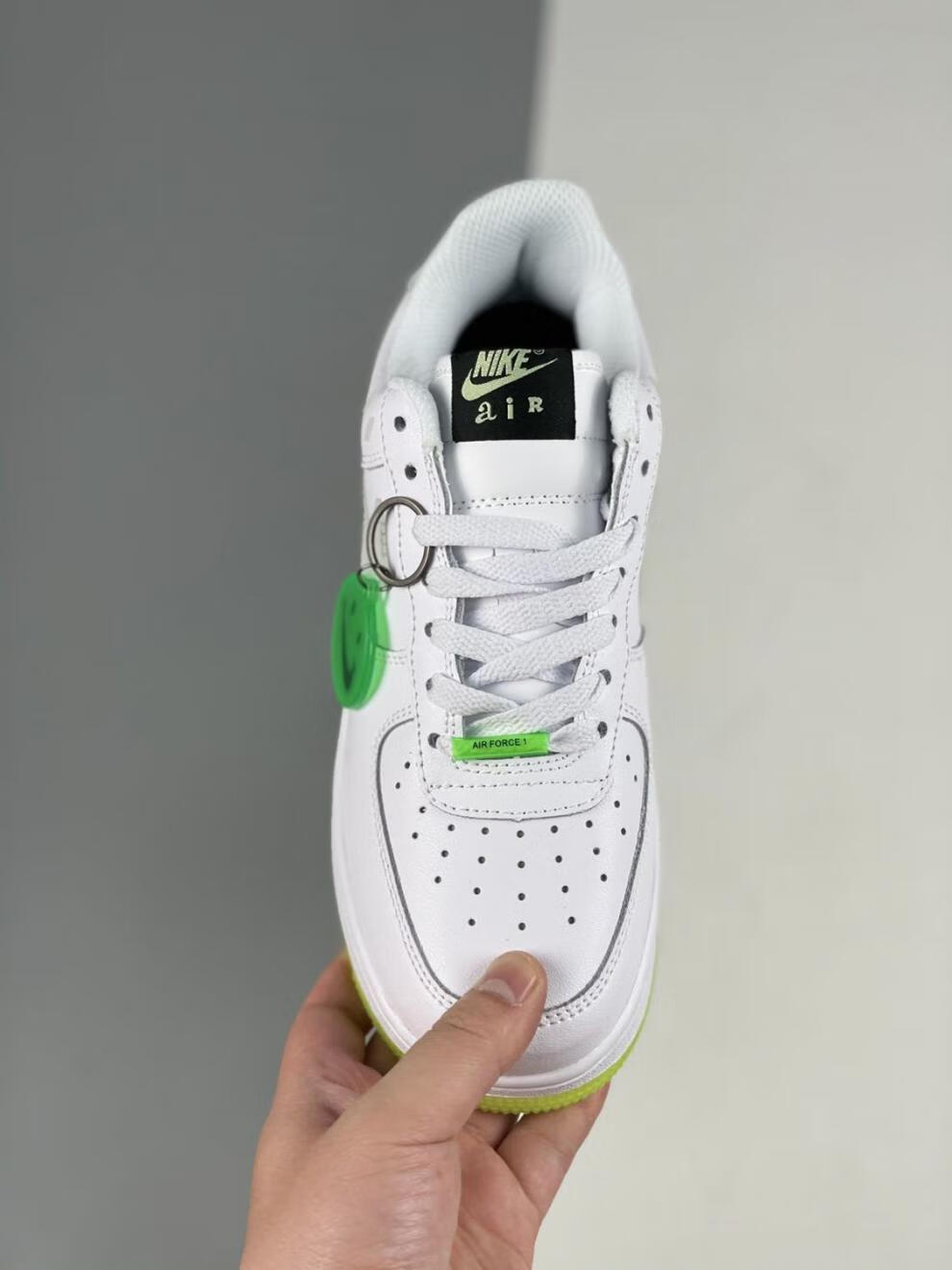 【官方旗舰】dunk aj正确版潮流空军一号笑脸夜光af1白绿色低帮情侣黑