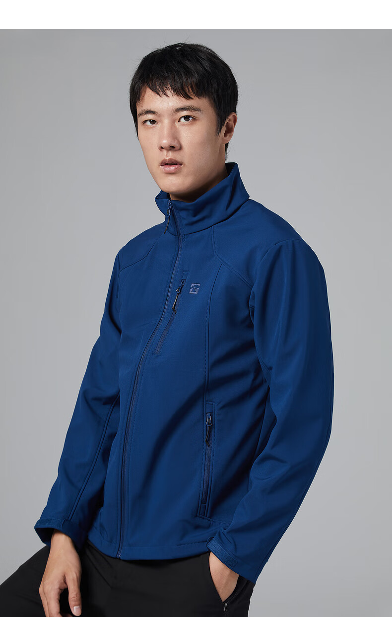 探路者软壳衣户外秋冬季男女士情侣款保暖宽松夹克上衣加摇粒绒防风衣