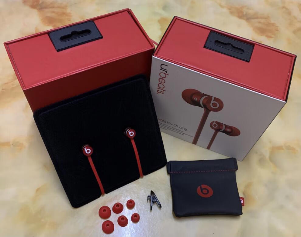 魔声beats urbeats 重低音入耳式魔音面条有线带麦运动苹果耳机 白