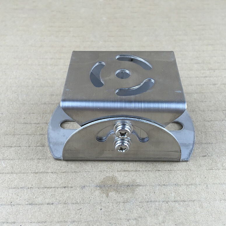 304不锈钢监控小鸭嘴摄像头万向节支架横杆立杆安装20厚耐腐