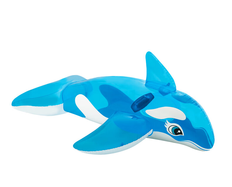 夏季新款intex儿童游泳圈水上海豚坐骑浮排宝宝戏水加厚大号充气玩具