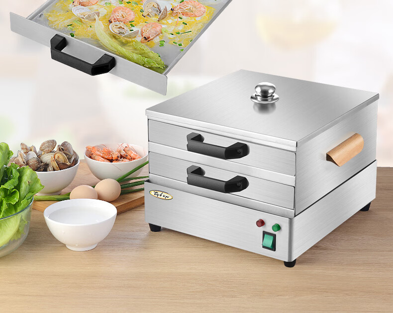 家用肠粉机小型电热早餐肠粉蒸机迷你蒸炉304不锈钢抽屉式肠粉炉电热