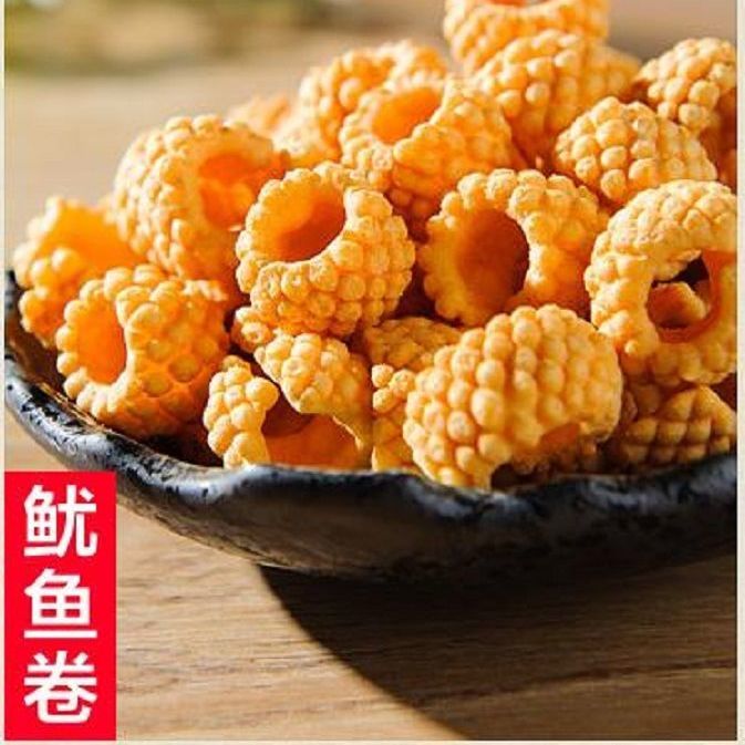 鱿鱼卷自己油炸膨化薯片虾片麻花花纹大片其他零食儿时回忆鱿鱼卷一斤