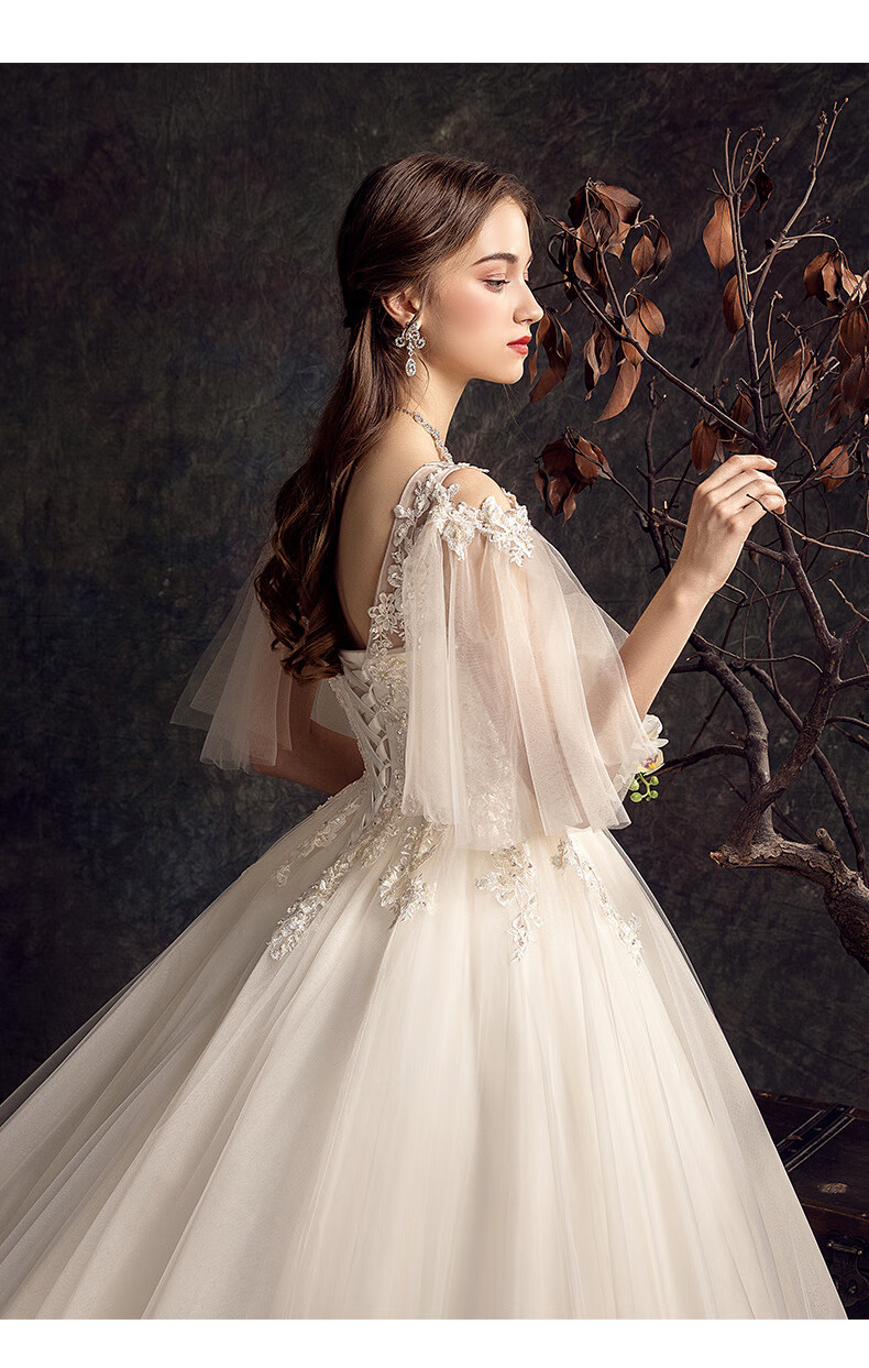 孕妇婚纱2020新款新娘拖尾气质大码高腰遮孕肚胖mm森系梦幻仙轻lzs