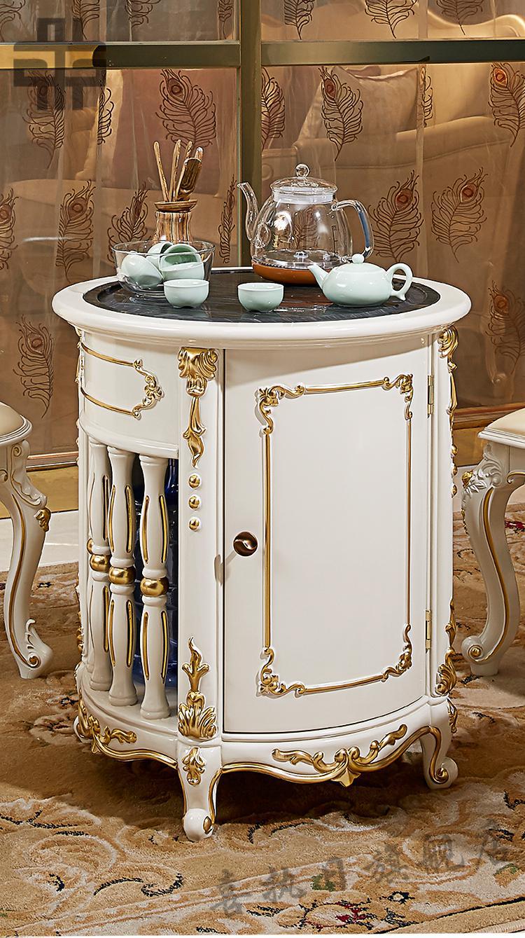 实木茶车茶几茶具套装泡茶桌欧式小型茶桌实木茶台含茶炉送茶具整装