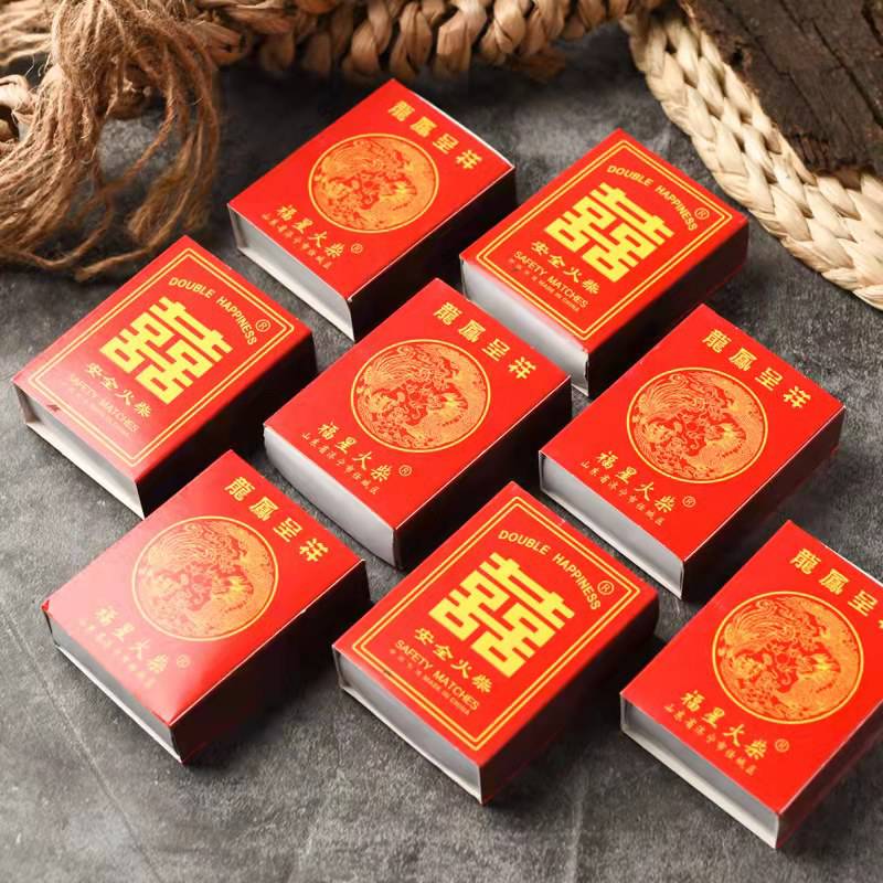 火柴老式双喜洋火红头大盒双喜火柴结婚喜庆乔迁搬家实验教学应急储备