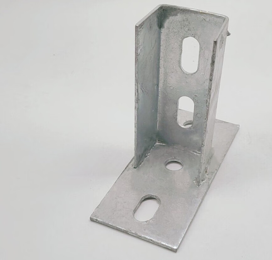 c型钢开口底座连接件 抗震支架免焊镀锌地脚安装太阳能光伏板牛腿 热