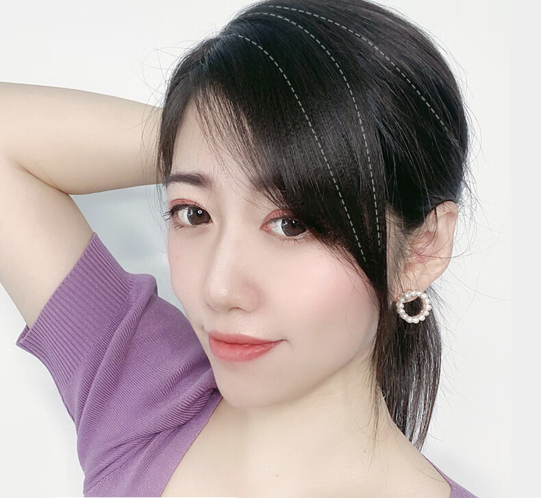 2021全新升级头顶补发片斜刘海假发片头顶补发女真发发顶发片无痕遮盖