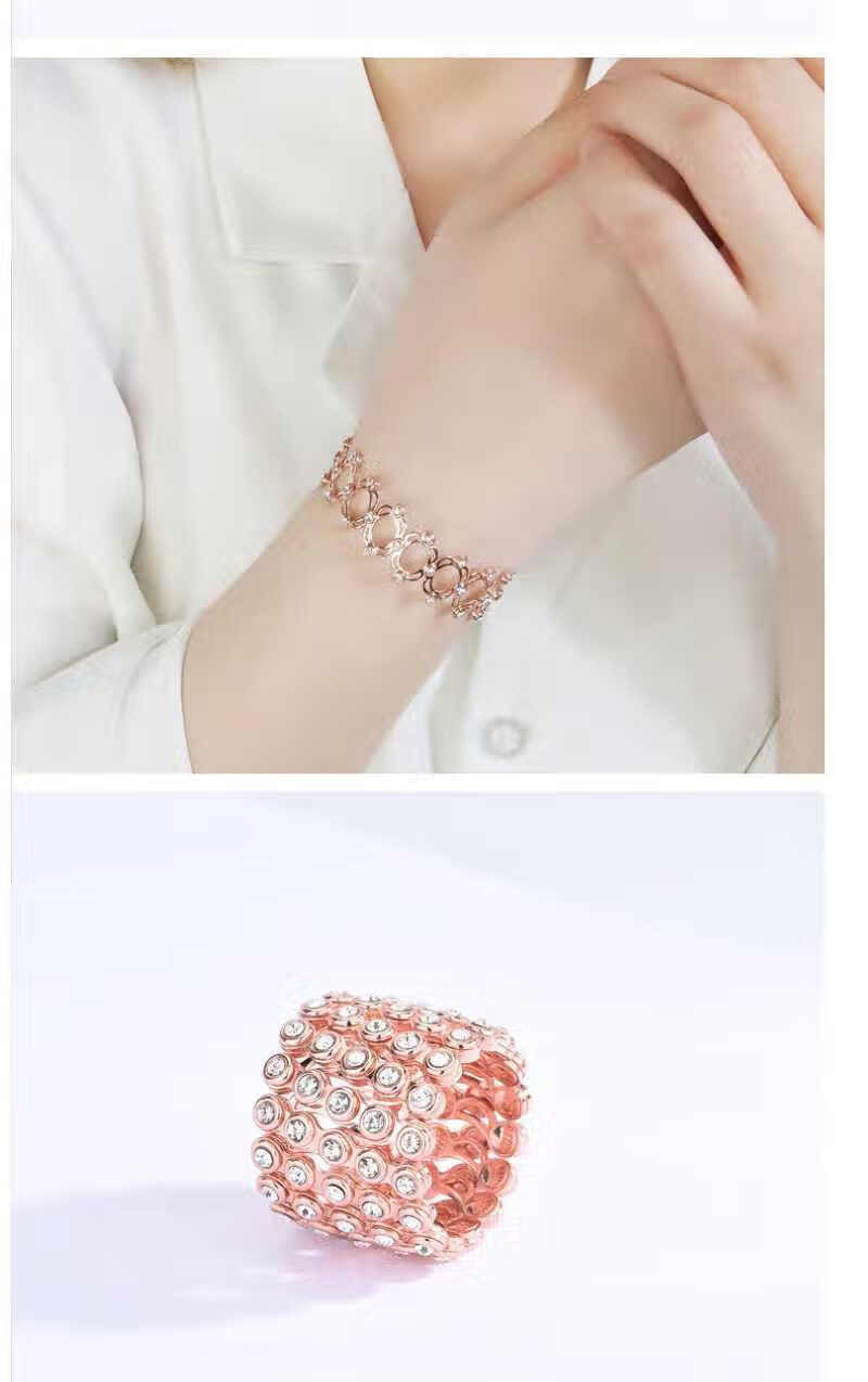 抖音天文球可伸缩戒指女学生韩版ins潮流纯银项链闺蜜网红魔戒 玫瑰金