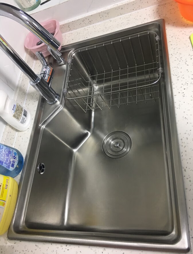 不锈钢水槽溢水口配件石板石英石水池溢水器方形圆形加厚溢水管长