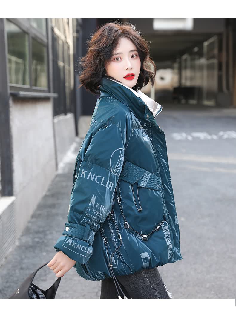 2020冬季新款免洗亮面羽绒服女短款时尚白鸭绒宽松显瘦小个子外套