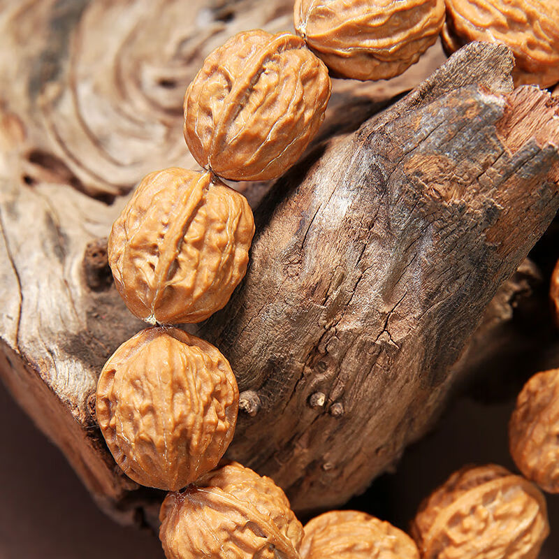 精选好礼门头沟野生文玩小核桃手串矮桩磨盘大肚秋子桃核男女手链依莲