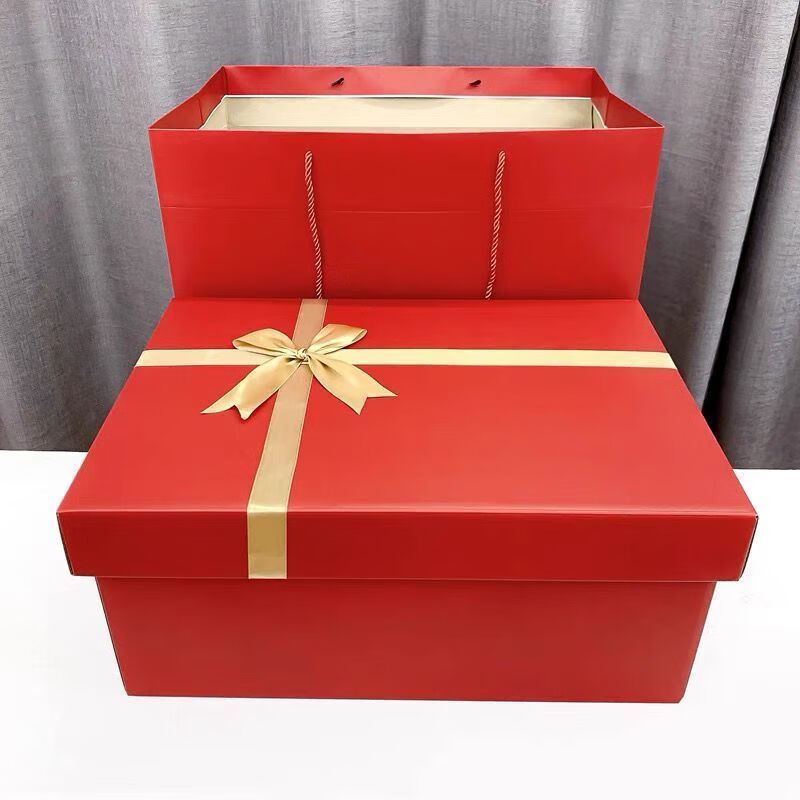 红色超大号礼盒包装空盒子送男女朋友鞋子衣服婚纱礼物盒新婚礼物 黑