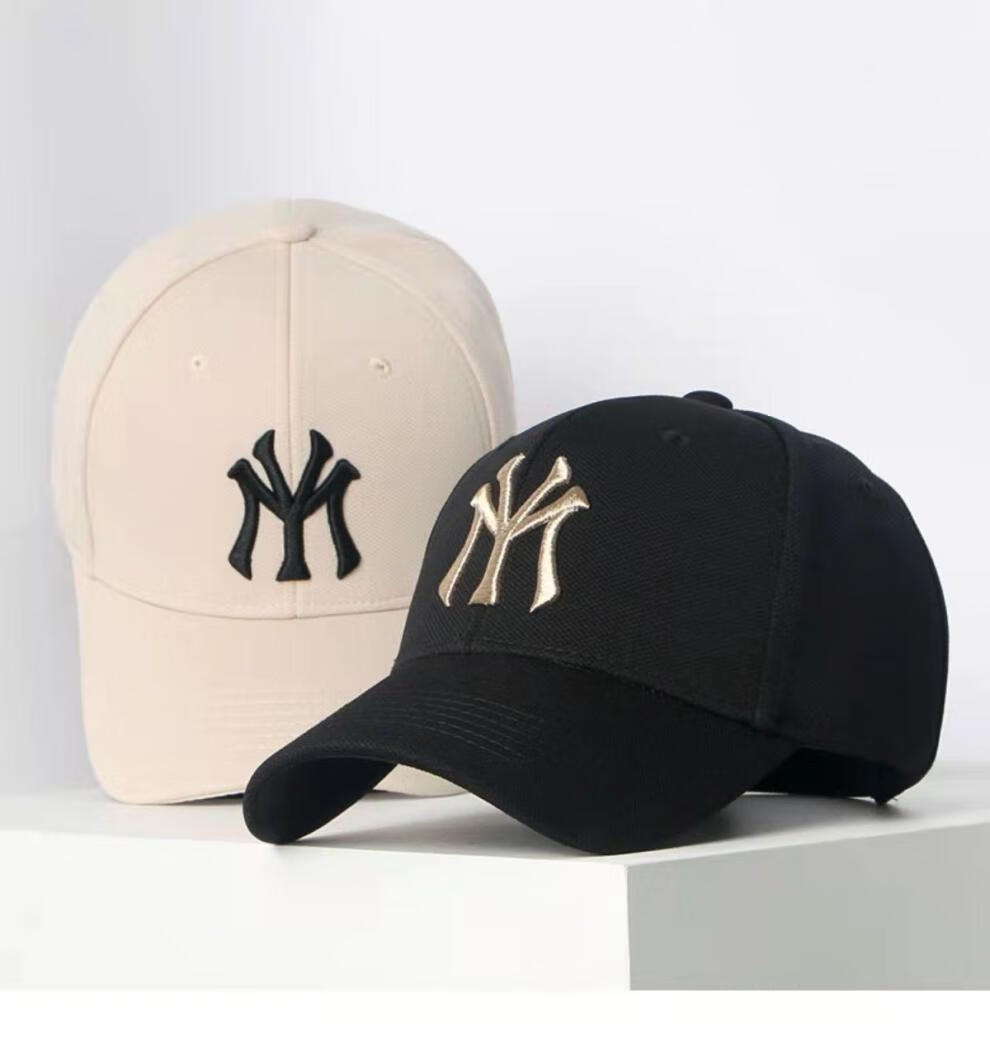 mlb新款my刺绣帽子男女韩版潮时尚鸭舌帽潮牌棒球帽字母大头围显