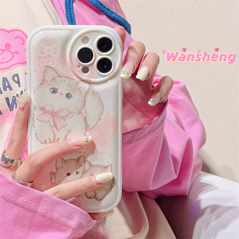 例米少女心粉色可爱软萌猫咪苹果13pro手机壳iphone12xs max全包防摔