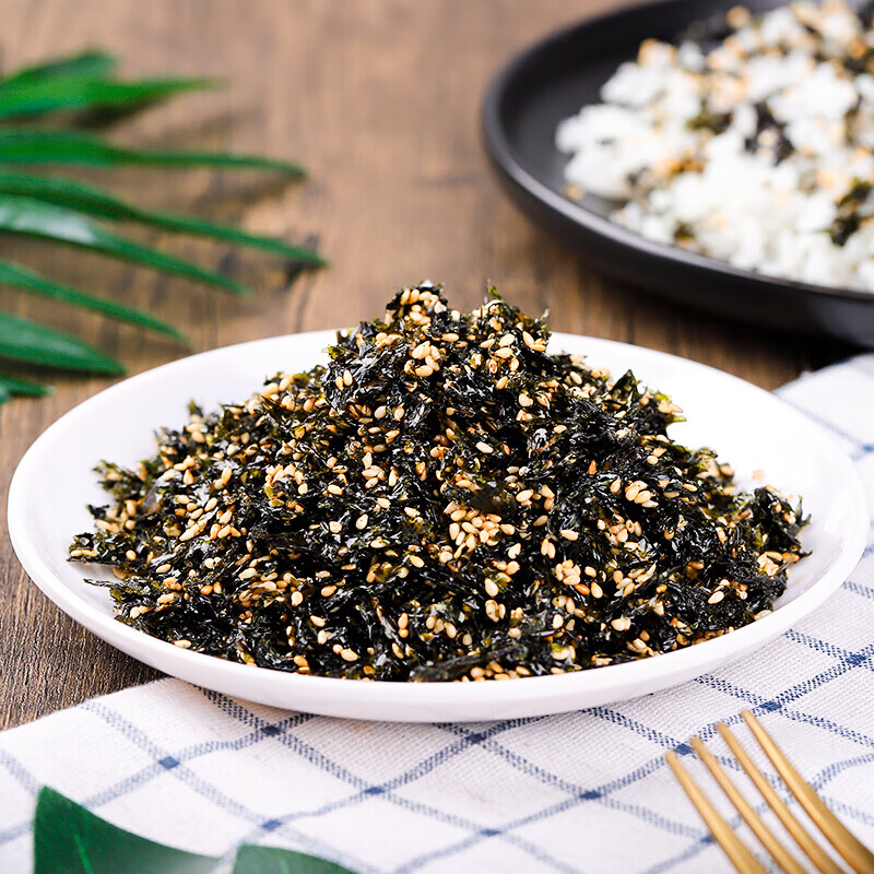 芝麻海苔碎即食拌饭料寿司材料专用500g罐装包装紫菜儿童零食原味精品