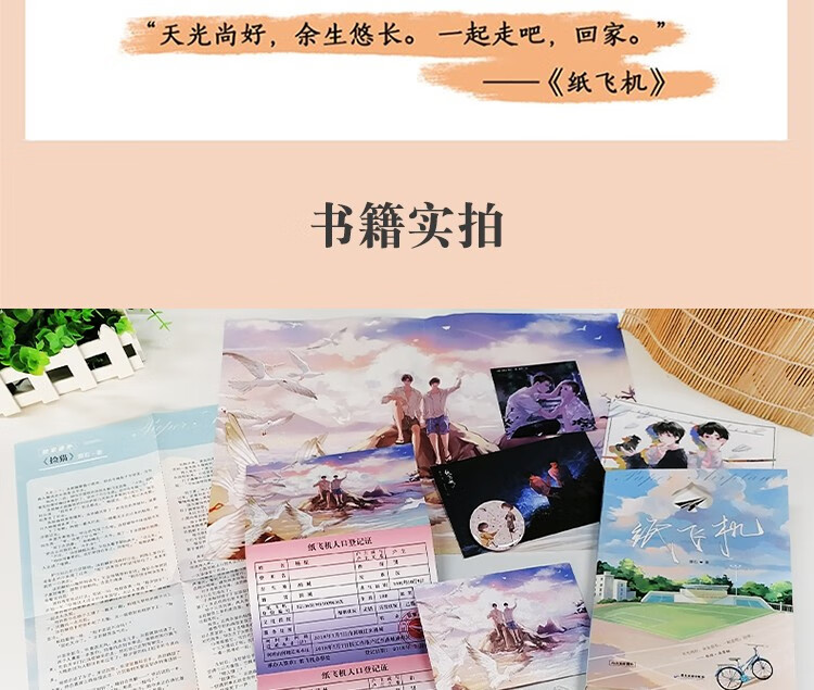 《紙飛機1 2完結篇 潭石 原著作品 現代青春文學純情小說甜寵晉江 紙