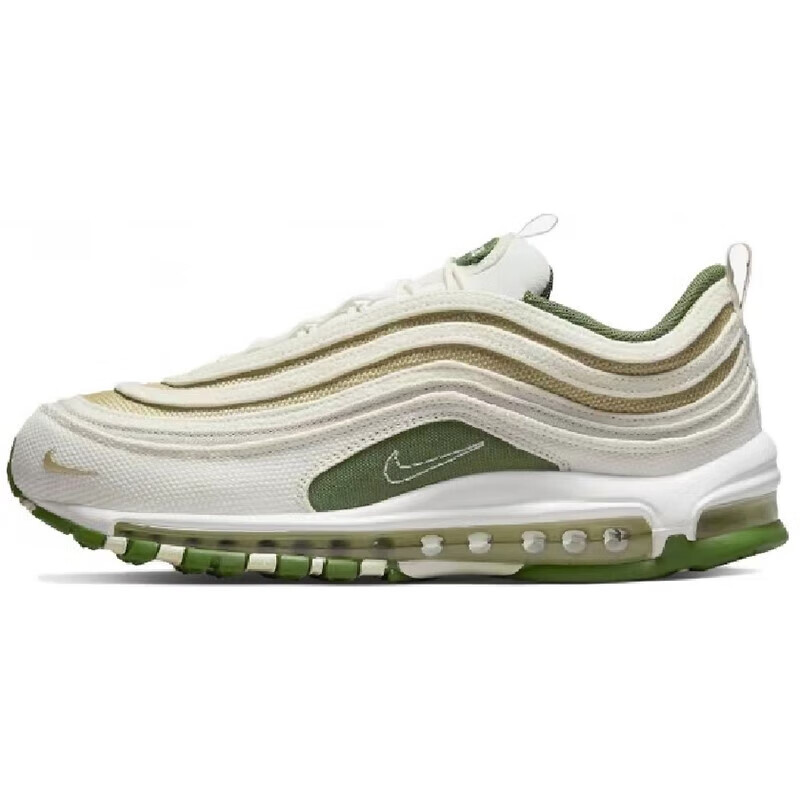 air max 97跑步鞋 白生胶 粉蛇皮 豹纹 米白 彩虹渐变921733 棕色/dx