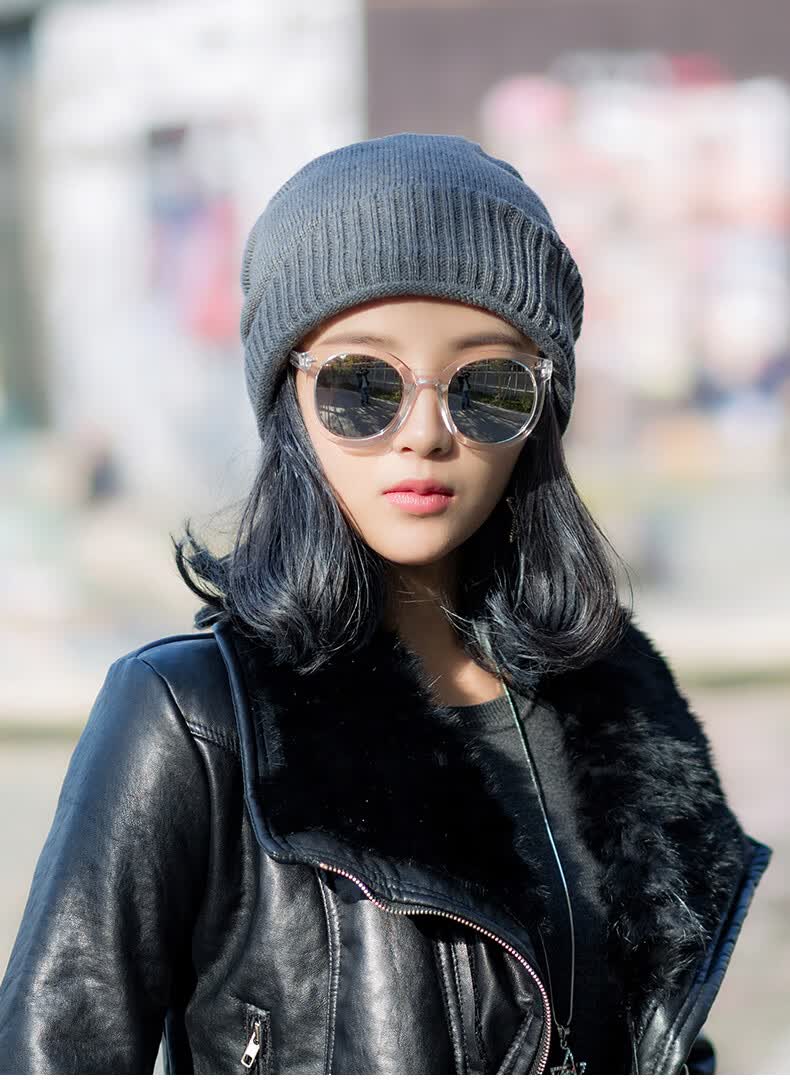 适合短发戴的秋冬帽子女士毛线帽针织少女女百搭保暖堆堆时尚季月子