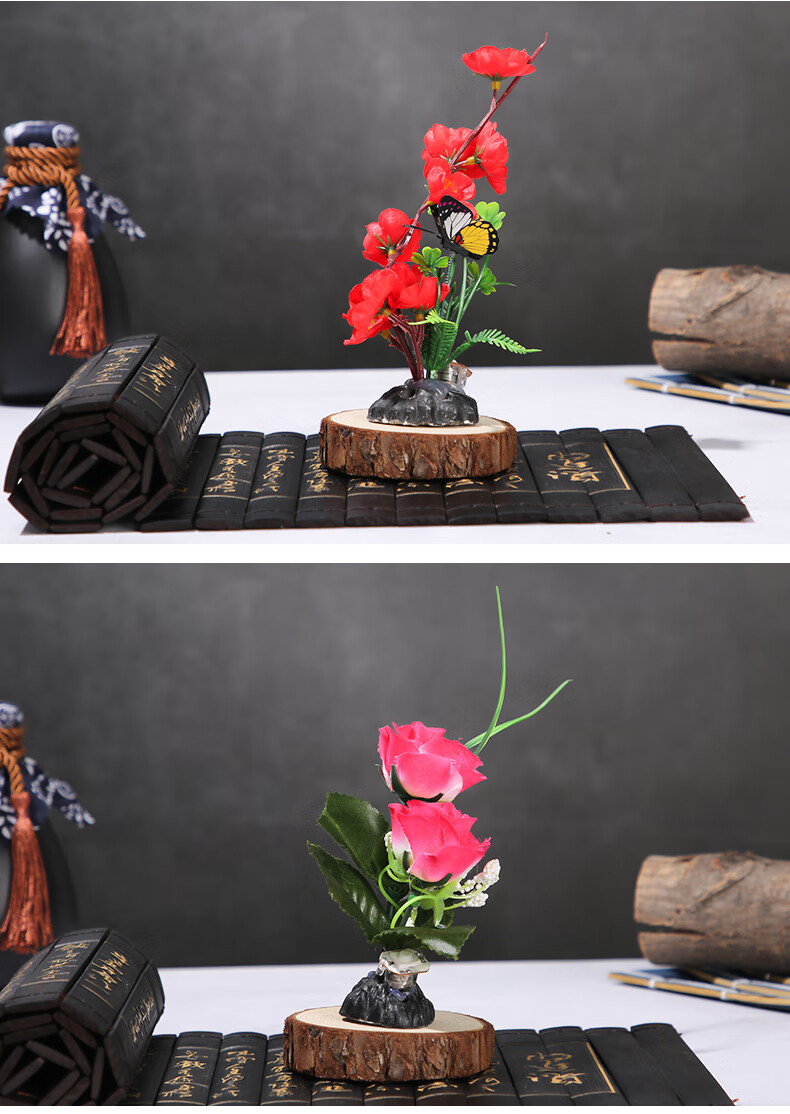 酒店意境菜品冷菜盘饰餐饮刺身摆盘装饰花草创意小摆件寿司点缀花创意