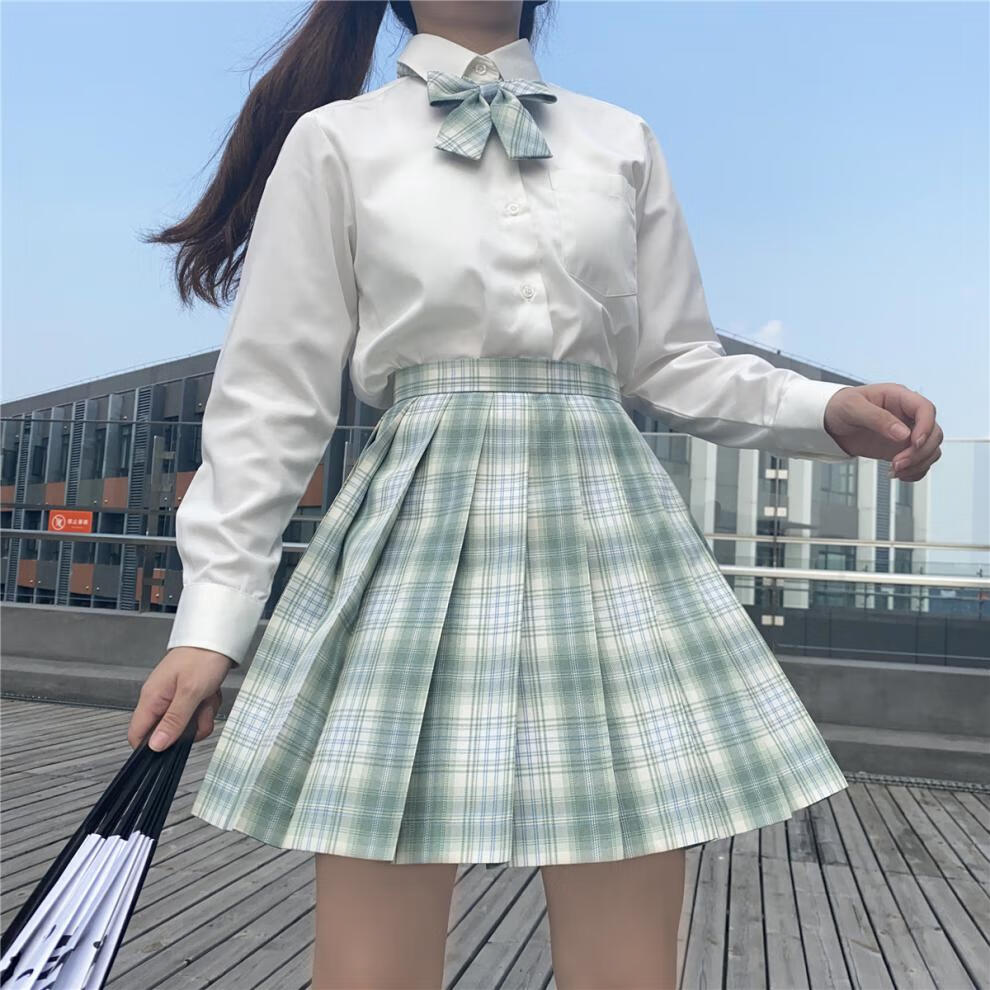 【yiou】雪松兔缝缝jk制服正版套装全套百褶裙学院风格裙日系半身裙女