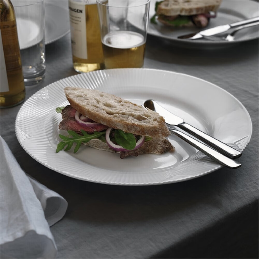 哥本哈根餐具德代 丹麦哥本哈根royalcopenhagen白色缤纷唐餐具平盘