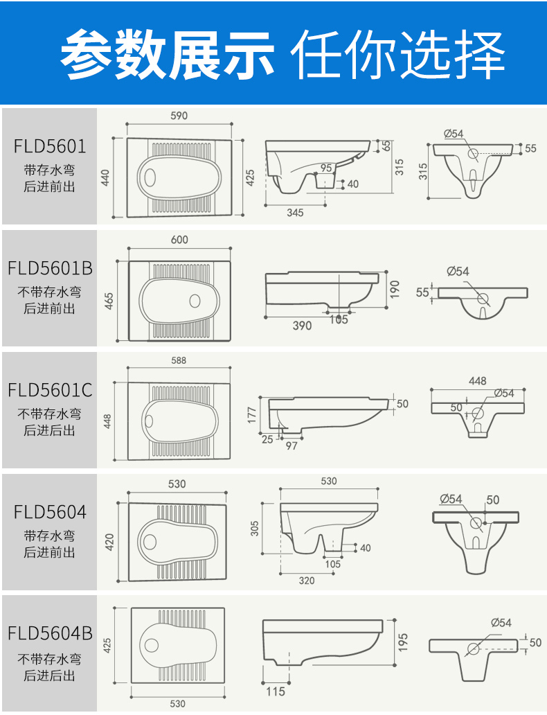 大便器尺寸图图片