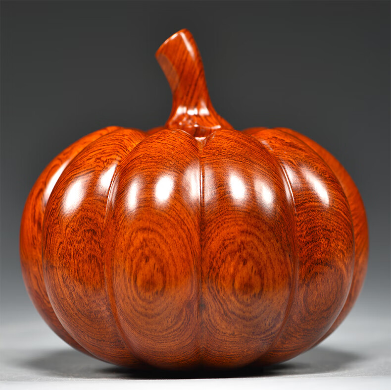 黛安缇花梨木雕南瓜摆件红木家居客厅办公室植物装饰工艺品开业新居