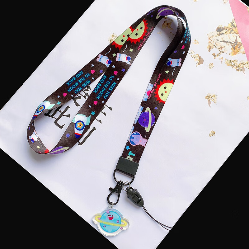 飞越多卡通可爱个性网红小怪兽适用苹果11promax手机挂绳挂脖华为手机