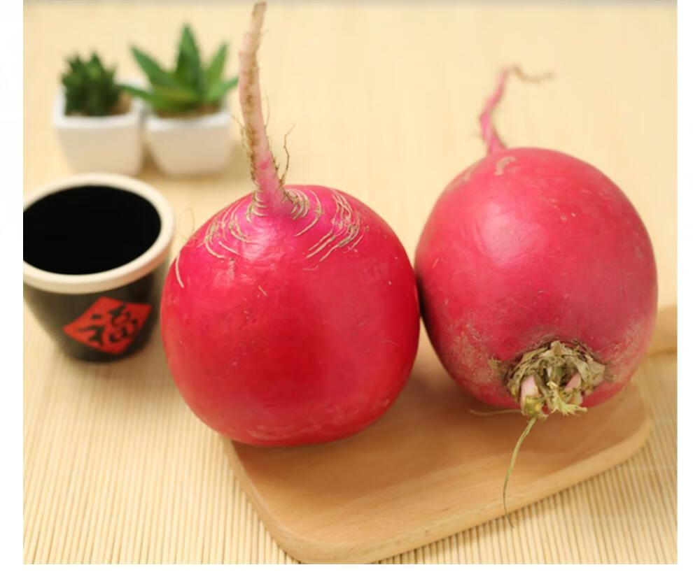 匠心说 安全蔬菜 东北大红萝卜 红皮白心大红袍圆萝卜新鲜农家雌性甜