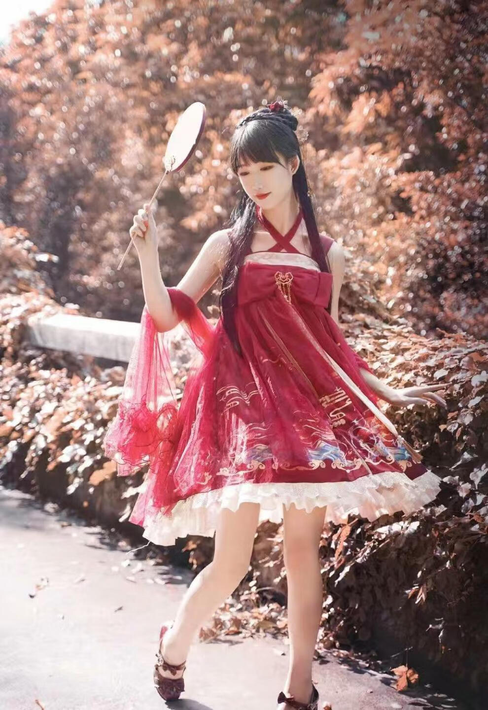 太炎兽lolita中华风jsk吊带连衣裙独角兽之翼国风洛丽塔全款现货 酒