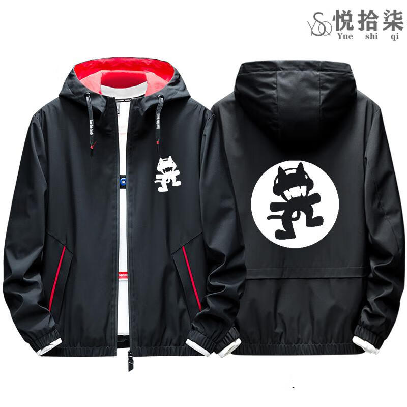 monstercat电音节dj周边衣服怪兽猫男女学生夹克外套青春流行服情侣装