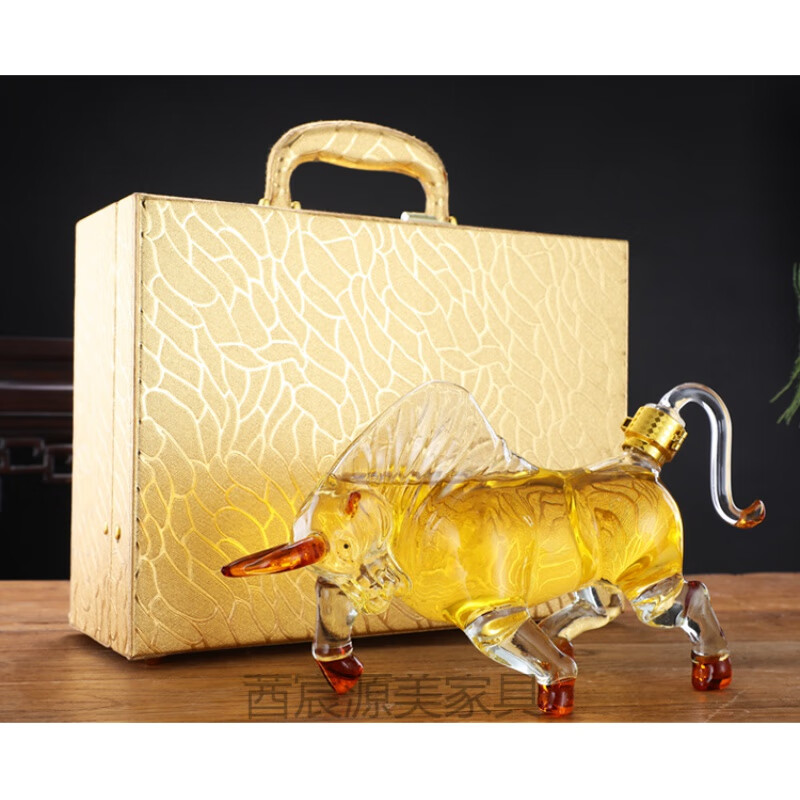 酒瓶空瓶 高档酒瓶加厚牛型玻璃泡酒瓶创意工艺空酒瓶子白红酒瓶密封