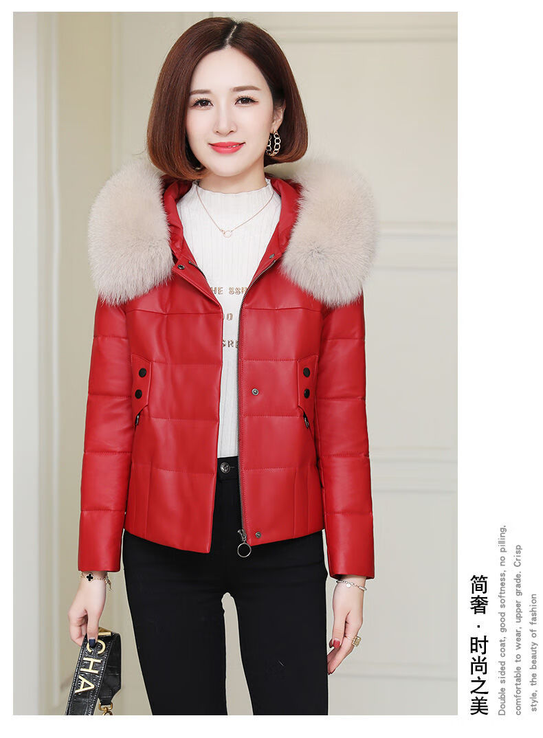 皮中年女冬装外套冬天短款小棉袄女棉服2021新款小皮衣外套女短款宽松