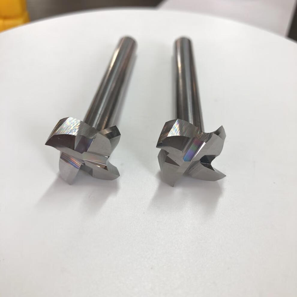于非标定制铝钢不锈钢用合金t型刀钨钢加长加硬t型槽铣刀r角t型刀具 d