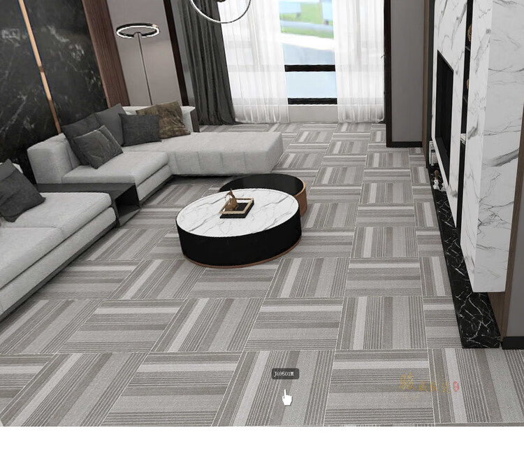 地毯砖仿布纹地毯砖600x600卧室书房地毯纹瓷砖办公室酒店工程防滑