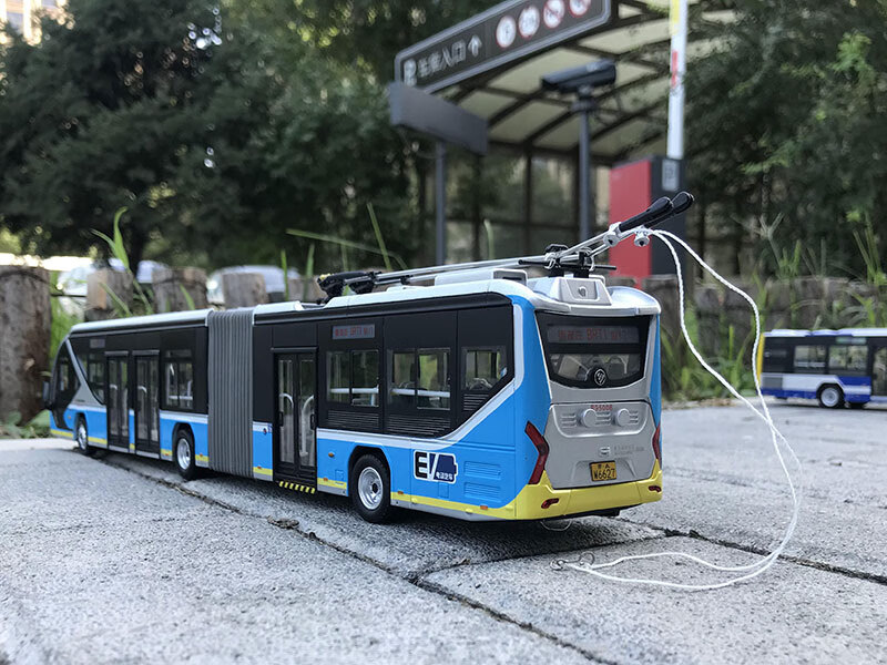 北京公交車模型原廠143福田客車無軌電車模型快速公交brt1路汽車402路