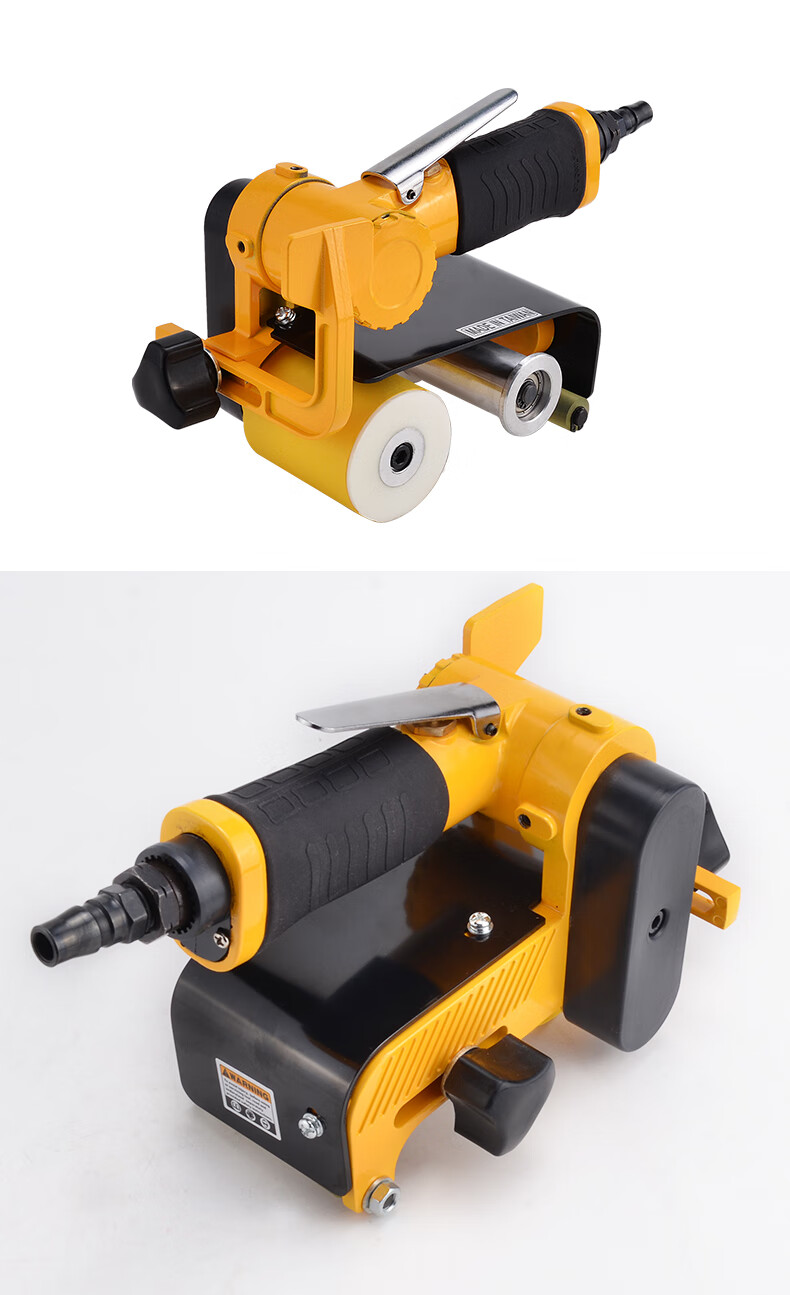 氣動拉絲機砂帶機環帶打磨機小型金屬不鏽鋼拋光機砂紙機 坦克機配件