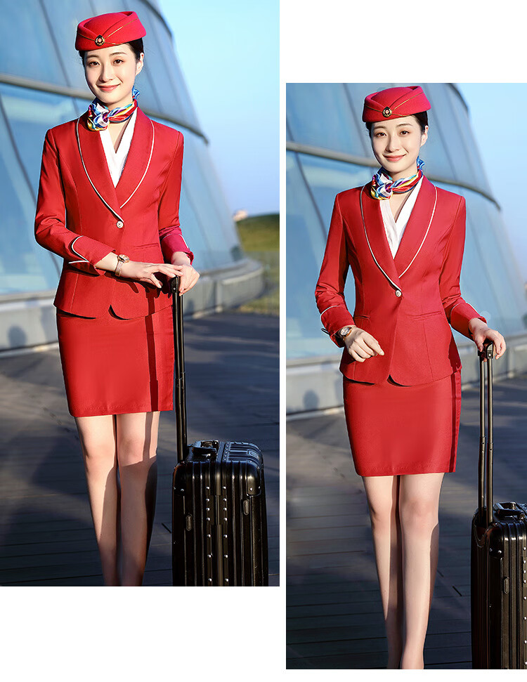 南航空姐制服职业装套装女裙裤高铁乘务员空乘面试正装工装工作服玫