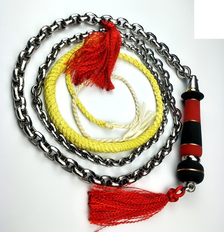 创享者螺母不锈钢麒麟鞭健身鞭甩鞭响鞭成人铁链鞭子