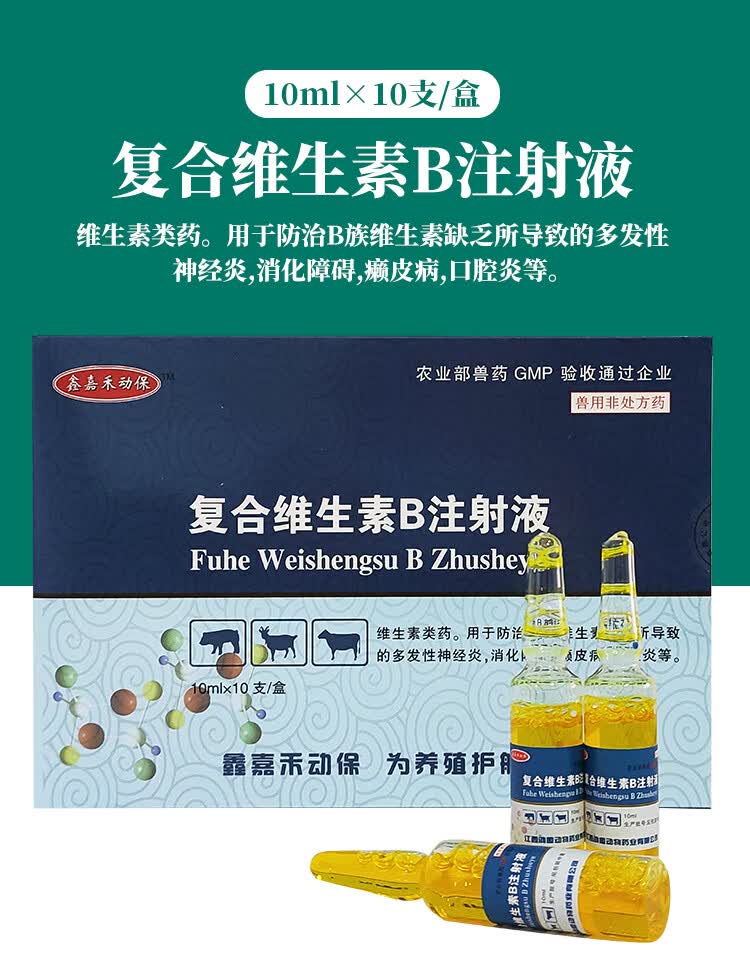 兽药兽用复合维生素b注射液兽用针剂猪牛羊健胃开胃消食通便针嘉禾