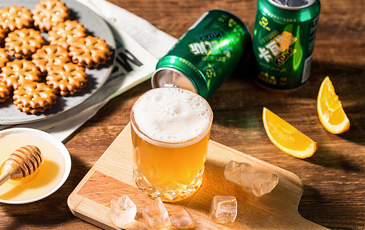 恬女神新疆卡瓦斯伊犁天然蜂蜜发酵碳酸饮料整箱果味饮料300ml12罐12