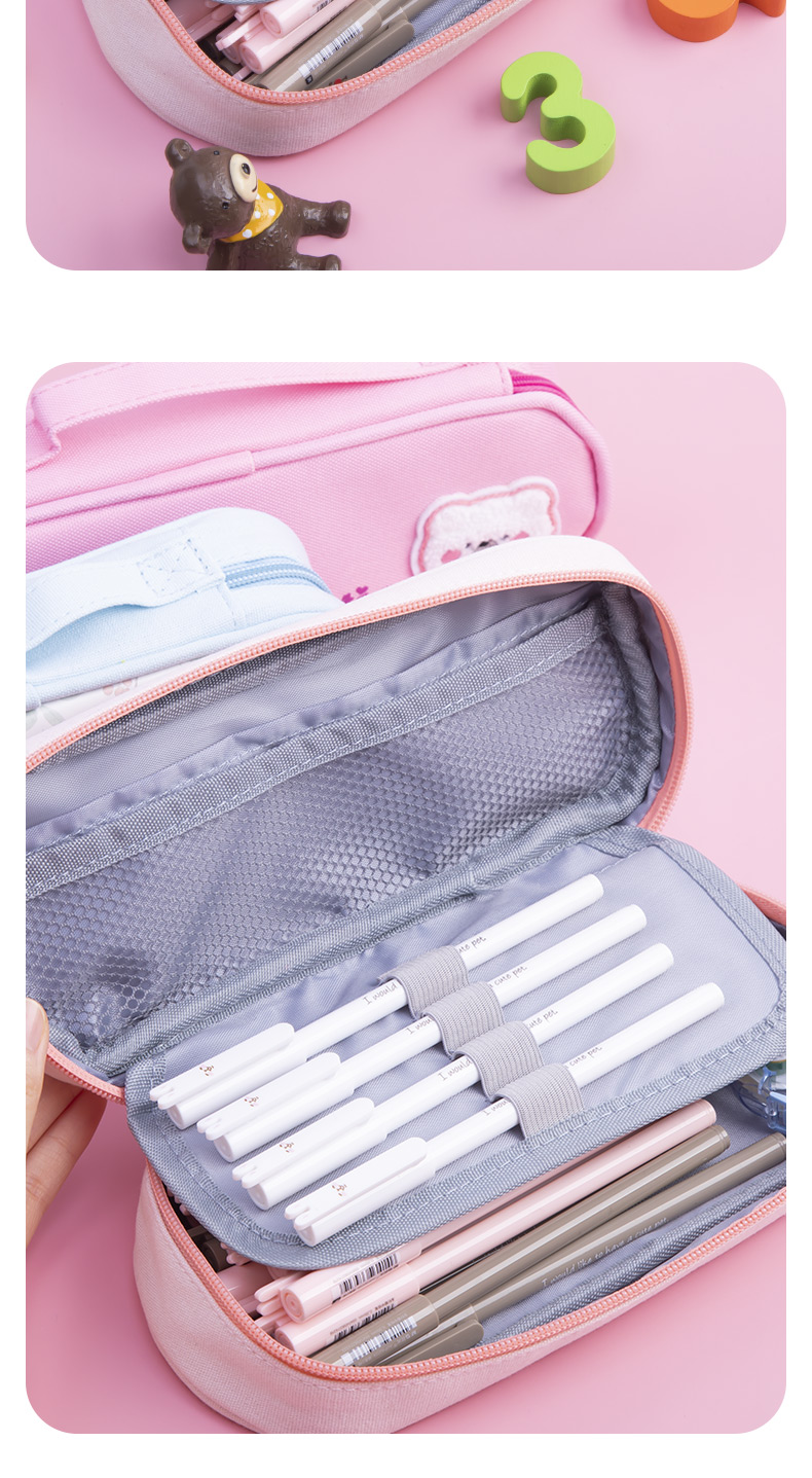 晨光笔袋女ins日系简约大容量小学生可爱潮酷网红笔袋女小仙女多功能