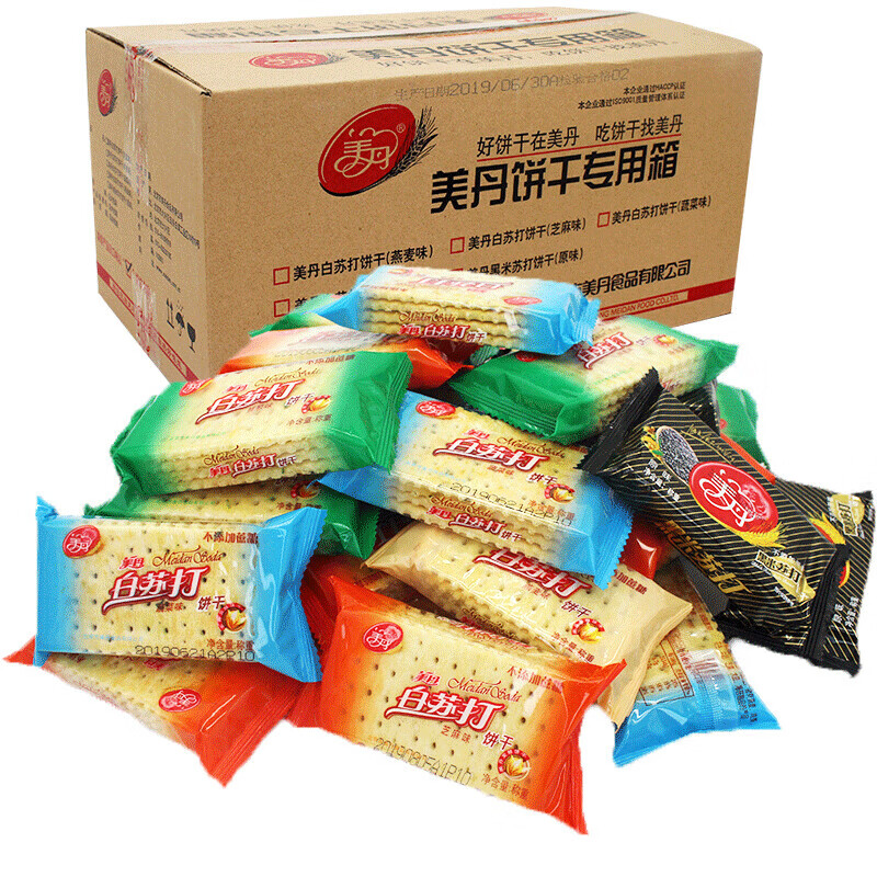 美丹苏打饼干美丹苏打饼干香葱咸味整箱小包装5斤装不蔗糖白苏打梳打
