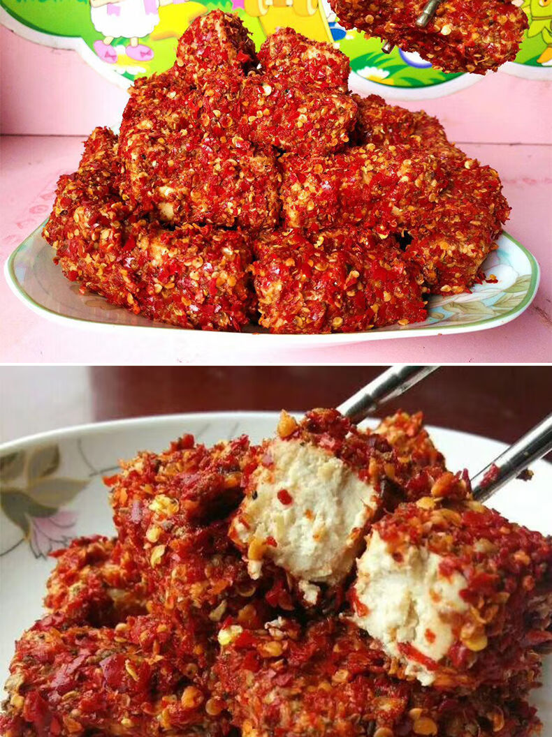 四川特产霉豆腐乳农家自制手工红豆腐重庆达州开江唐大姐麻辣500g 1斤