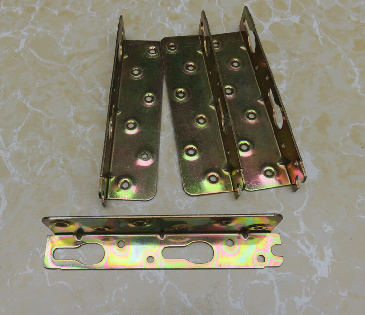 直角床挂钩床挂扣件75床用连接件木床固定铰链五金配件 欧式3挂孔距